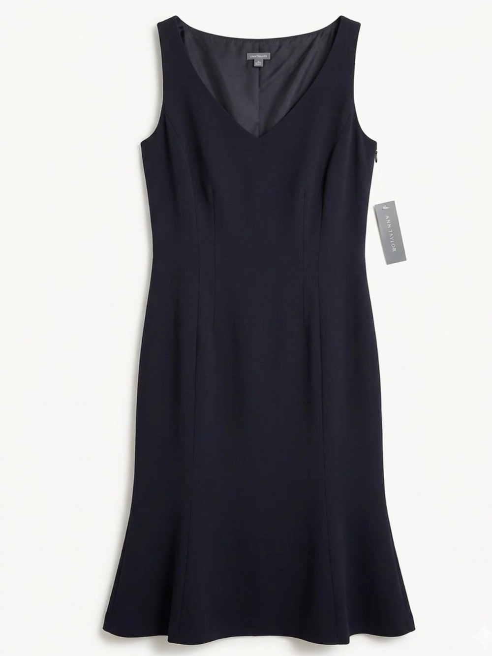 Ann Taylor Black Midi Dress Size 6 NWT
